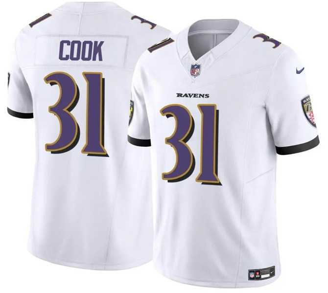 Men & Women & Youth Baltimore Ravens #31 Dalvin Cook White 2024 F.U.S.E. Vapor Limited Football Stitched Jersey->baltimore ravens->NFL Jersey